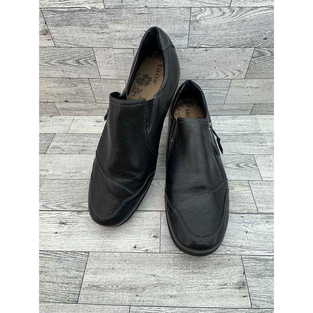 Taos Character Shoes Women Size 11 Leather Comfort‎ Zip Slip On Walking Casual